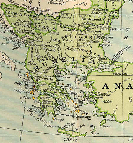 Map of Rumelia, 1801