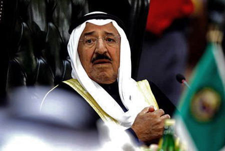 Emir of Kuwait Sheikh Sabah Al Ahmad Al Jaber Al Sabah.